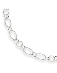 Sterling Silver Fancy Link Necklace QH1149-18"