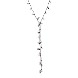 in2 design Louise Grey Pearl Lariat on Chocolate Gr