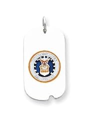 Sterling Silver US Air Force Dog Tag