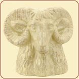 Eigenschaften Clayre & Eef  / 4TE00054 Landhaus Vintage Widder Steinbock Kopf Figur Dekoration Figuren Steinguss 24,5 x 19 x 23 cm