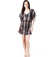 Autograph Snakeskin Print Bead Embellished Cover-Up Kaftan