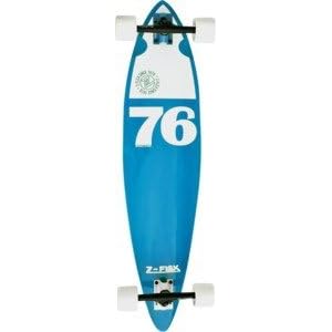 Z-Flex 76 Logo Cyan Complete Longboard Skateboard - 9 x 38