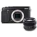 Fujifilm X-E1 Digital Camera Body, Black - Bundle - with Fujifilm XF 35mm F/1.4 Lens