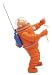Tim und Struppi, Kunstharzfigur, Tim als Astronaut, ca. 22cm