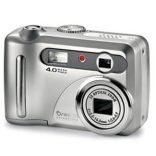 Oregon Scientific DS9610 - Digital camera - compact - 4.0 Mpix - optical zoom: 3 x - supported memory: MMC, SD - silver