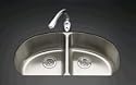 KOHLER K-3148-NA Undertone Double Equal Undercounter Kitchen Sink