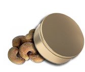 1 and 1 2 lb Extra Large Roasted Cashews Tin - Gold by Catoctin Kettle Korn