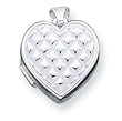 Sterling Silver Quilted Heart Locket