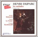 CD-Charts  Music : Duparc - Complete Songs / Delunsch, Le Texier