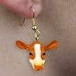 Guernsey Cow - Farm Animal Figurine Earrings Hook
