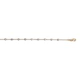 18k Yellow Diamond By The Yard 0.36ct Anklet - 9.5 Inch