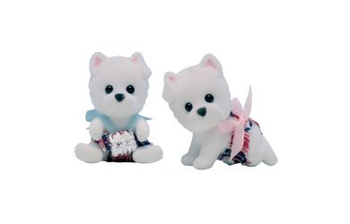 Childrens Toyshop  Toys : Sylvanian Families West Highland Terrier Twin Babies