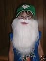 White Fake MUSTACHE BEARD disguise