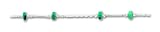 Sterling Silver Turquoise Anklet Bracelet - 9 inch