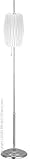 Accordion Shade Floor Lamp - Chrome - White - LS-8488