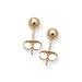 Large (L) Size 14k Yellow Gold 5mm diameter Ball Stud Earrings, HypoAllergenic