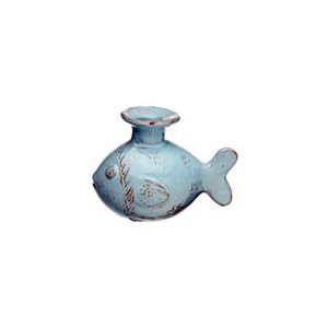 Vietri Bellezza Fish Sky Blue Candle Holder by Vietri