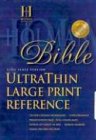 Large Print King James Version Bible/Ultrathin Reference Black Bonded Leather Silver Edge