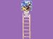 B1502 WOODEN LADDER-7STEPS 12