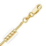 14k Yellow Gold 20 Inch X 1.4 mm Franco Chain Necklace