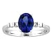 14k White Gold Oval Tanzanite and Diamond Ring 1.89 TCW