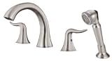 Danze Antioch Roman Tub Faucet w/ Soft Touch Personal Shower(TM) - Brushed Nickel