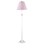 Kenroy Homes Dreamland Floor Lamp with a White and Pink Butterly Motiff Base and a Two Toned Pink Fabric Shade