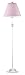 Kenroy Homes Dreamland Floor Lamp with a White and Pink Butterly Motiff Base and a Two Toned Pink Fabric Shade
