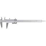 Fowler Stainless Steel Fine Adjustment Vernier Caliper with Satin Chrome Finish, 0.001"/0.02mm Graduation