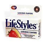 LifeStyles Extra Fun Brand 2712 Assorted Flavor Condoms, Variety Pack of Strawberry, Vanilla, and Banana Flavors, 12-Count Boxes (Pack of 4)