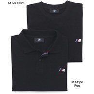 BMW Men's M Stripe Polo Black Extra Large