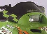 A/C Z-120 00-05 Low Black W/ Green Check Cobra Windshield