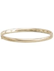 Childs 14K Yellow Gold All Around Heart Bangle Bracelet