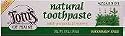 Tom's of Maine Natural Care Toothpaste, Antiplaque, Spearmint, 6 oz (170 g) (Pack of 6)