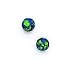 14k Yellow 5 mm Round Mystic Green Opal Earrings