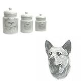 Australian Cattle Dog Canister Set, Porcelain by Rosalinde