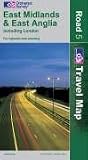 East Midlands and East Anglia Including London (OS Travel Map - Road Map)
