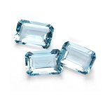 7x5 mm-1.81 Cts Aquamarine ( Emerald-AA )