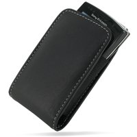 PDair Leather Cover for Sony Ericsson Xperia X10 mini Pro - Vertical Pouch Type (Black)