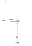 Kingston Brass CC64T1 Vintage Leg Tub Filler and Shower, Porcelain Lever Handle, Polished Chrome
