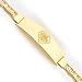 14K Philadelphia Phillies Lg Pol Id Bracelet W/Anchor Link