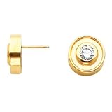 14K White or Yellow Gold Diamond Earrings - 0.20 Ct., 1.00 Ct. or 2.50 Ct. (ALSO AVAILABLE WITH GEMSTONES)