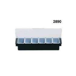 <b>Black Condiment Dispensers; 6 1 Pint Inserts (2890BK)</b>