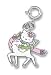 © Sanrio Hello Kitty Unicorn Charm with Pink Austrian Crystals