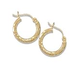 Diamond Cut Hoop Earring
