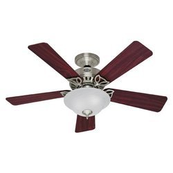 Hunter Fans 28035 44 Auberville Fan Brushed Nickel Small Ceiling Fan w/ Light