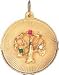 Tree of Life on Disc, 14K Gold Charm