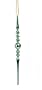 10" Ocean Blue Round Finial Glass Christmas Ornament