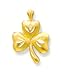 14kt Gold Irish Celtic 3 Leaf Clover