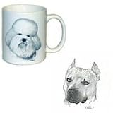 American Staffordshire Terrier Mug, Porcelain by Rosalinde (11 oz.)